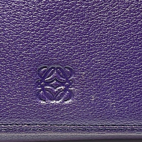 Loewe Purple Bifold Continental Wallet w/ Anagram - Preowned - Picture 7 of 15